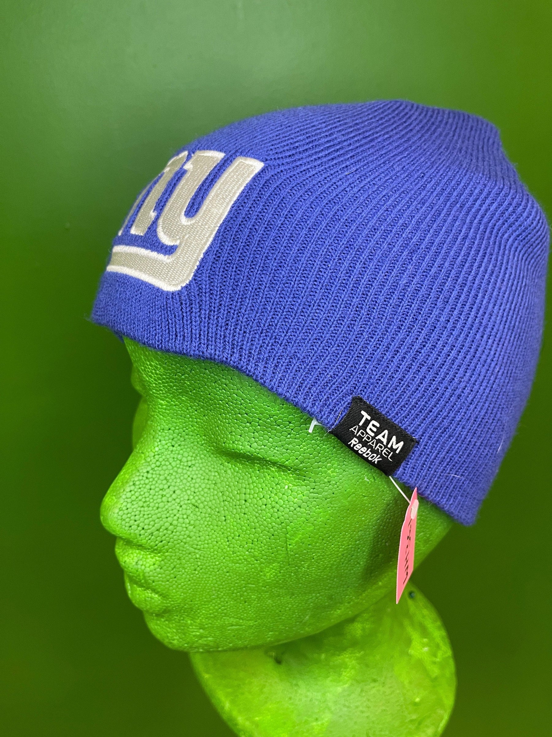 NFL New York Giants Reebok Blue Woolly Hat Beanie Youth X-Large 18-20