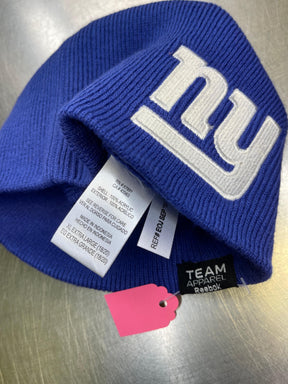 NFL New York Giants Reebok Blue Woolly Hat Beanie Youth X-Large 18-20