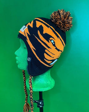 NCAA Oregon State Beavers Zephyr Soft Fluffy Woolly Bobble Hat with Tassel Ties OSFM