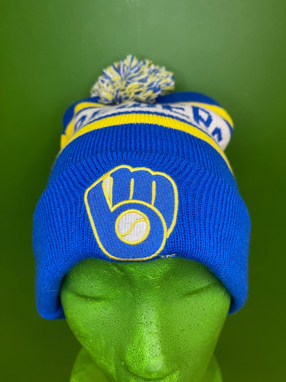 MLB Milwaukee Brewers Woolly Bobble Hat Youth OSFM