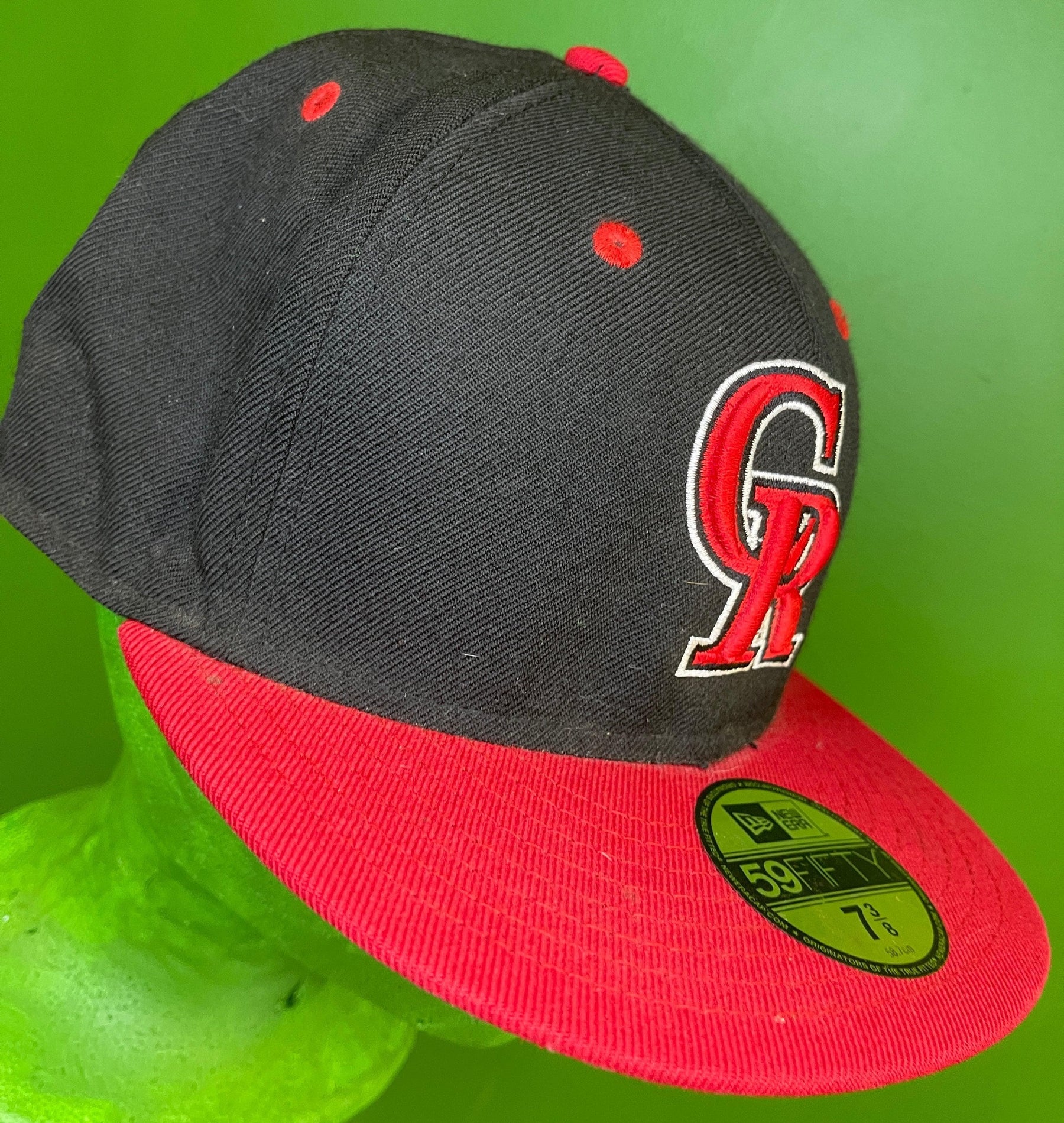 MLB Colorado Rockies New Era Baseball 59FIFTY Red/Black Hat Cap 7-3/8