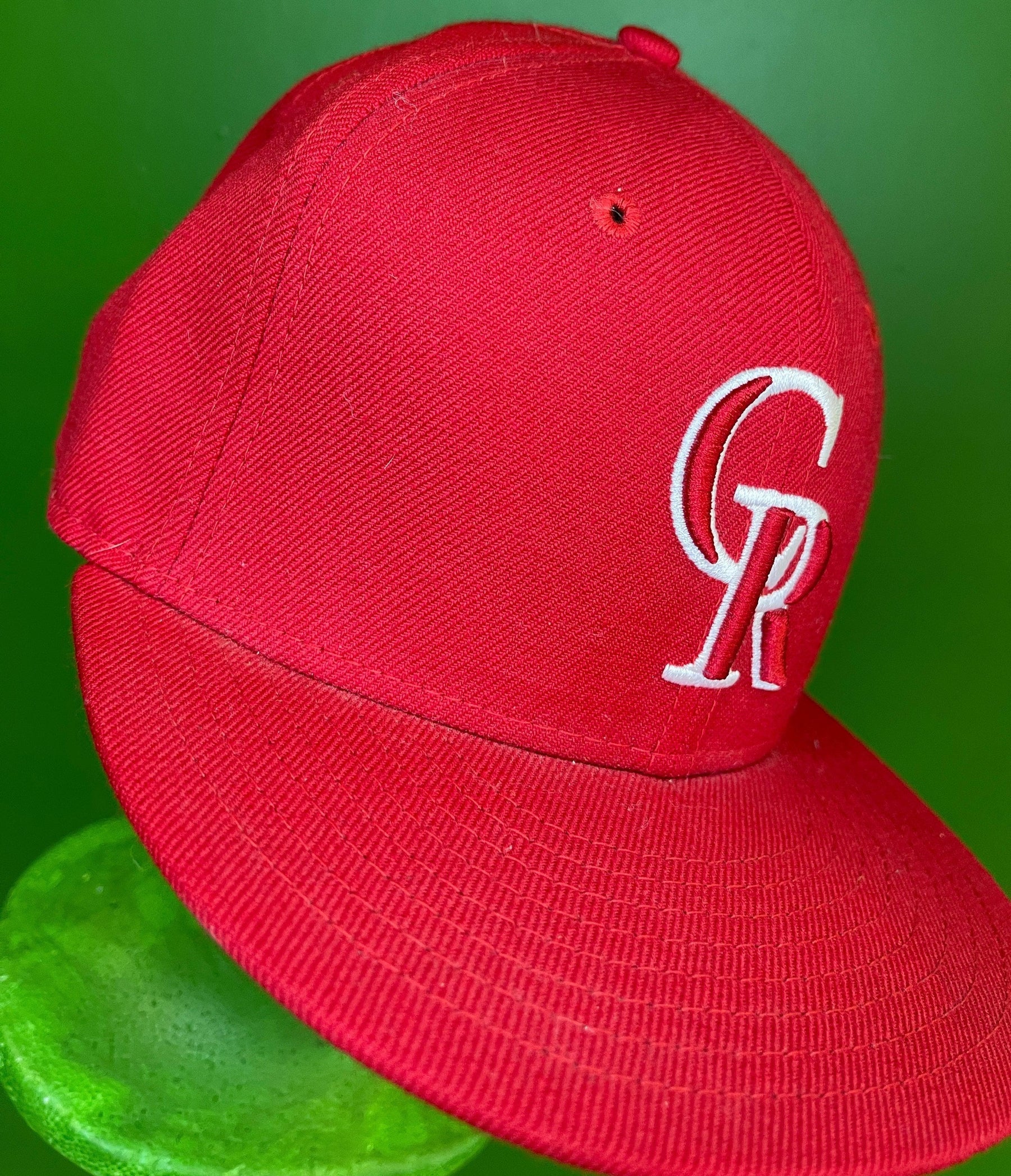 MLB Colorado Rockies New Era Baseball 59FIFTY Red Hat Cap Size 7-3/8