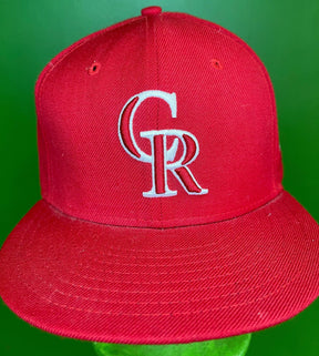 MLB Colorado Rockies New Era Baseball 59FIFTY Red Hat Cap Size 7-3/8