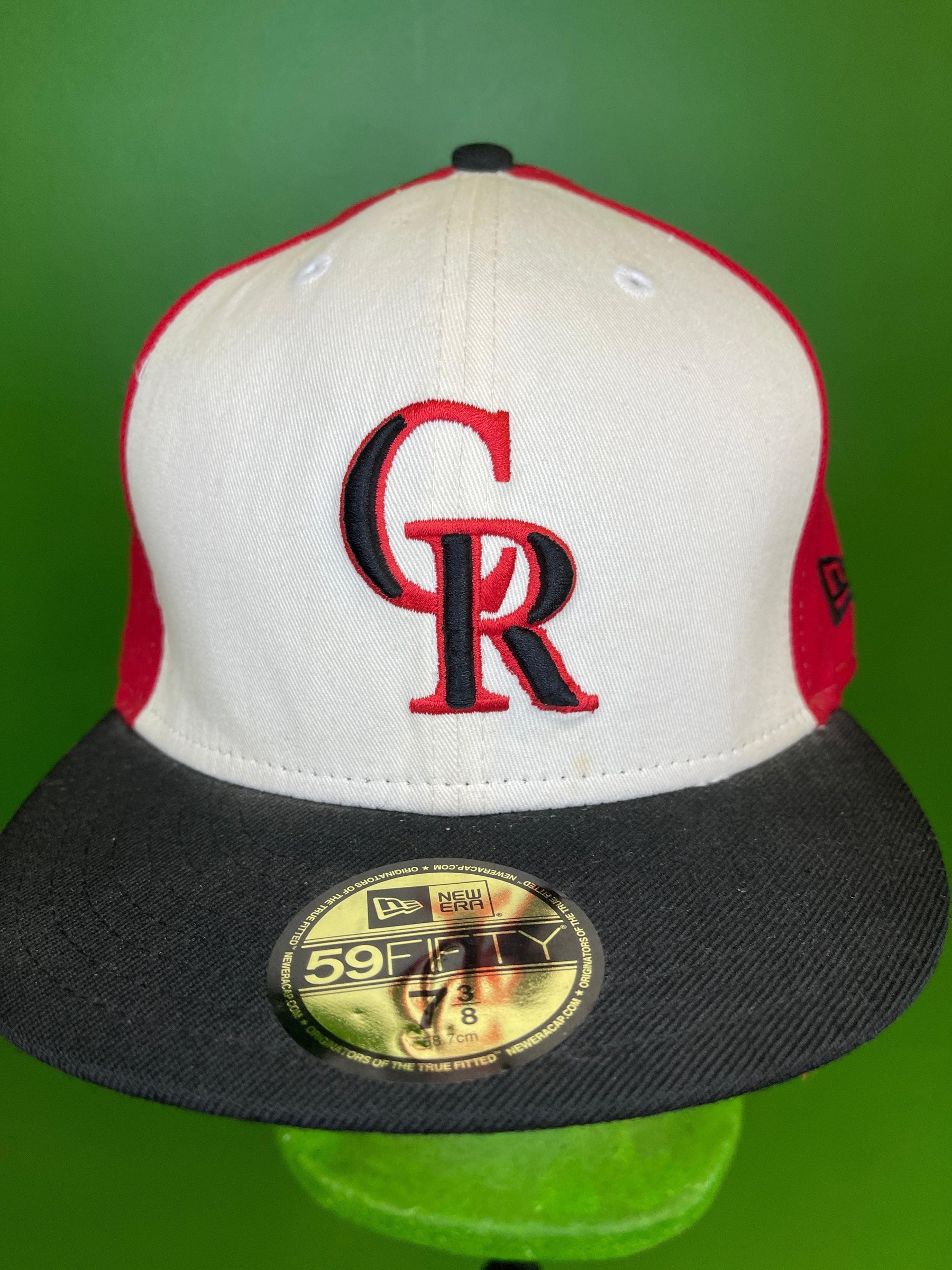 MLB Colorado Rockies New Era Baseball 59FIFTY Red White Black Cap 7-3/8