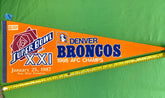 NFL Denver Broncos Vintage Collector Pennant Super Bowl XXI 1987