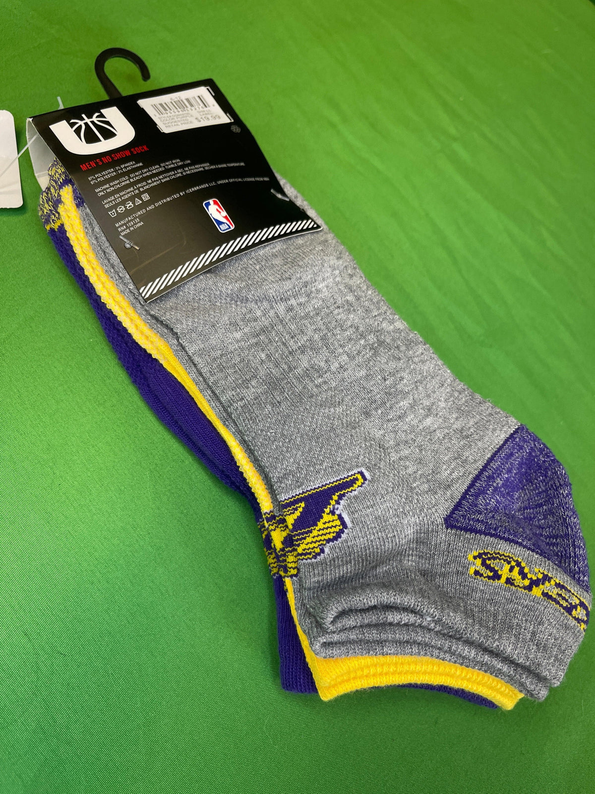 NBA Los Angeles Lakers Basketball No Show Socks 3 Pair Men's OSFM NWT