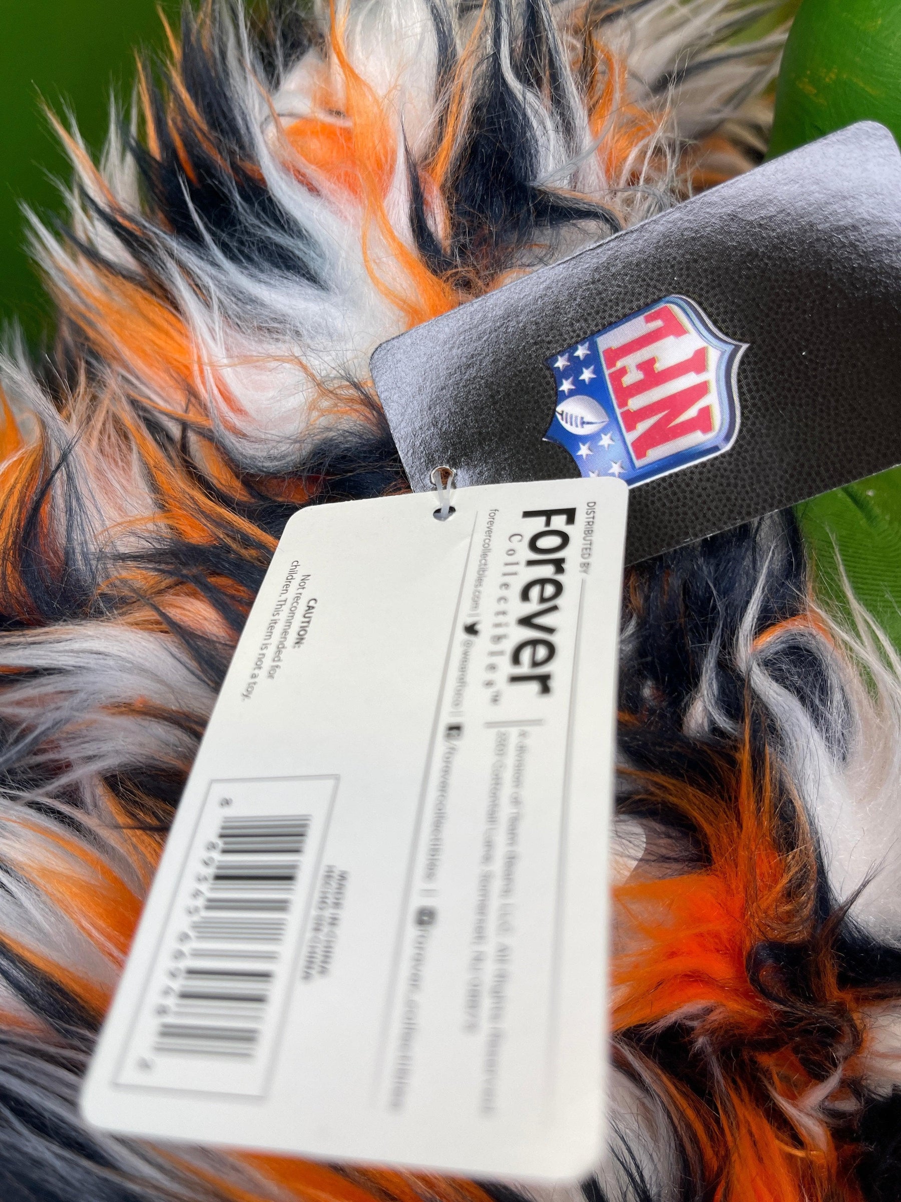NFL Denver Broncos Furry Scarf with Silver Emblem NWT