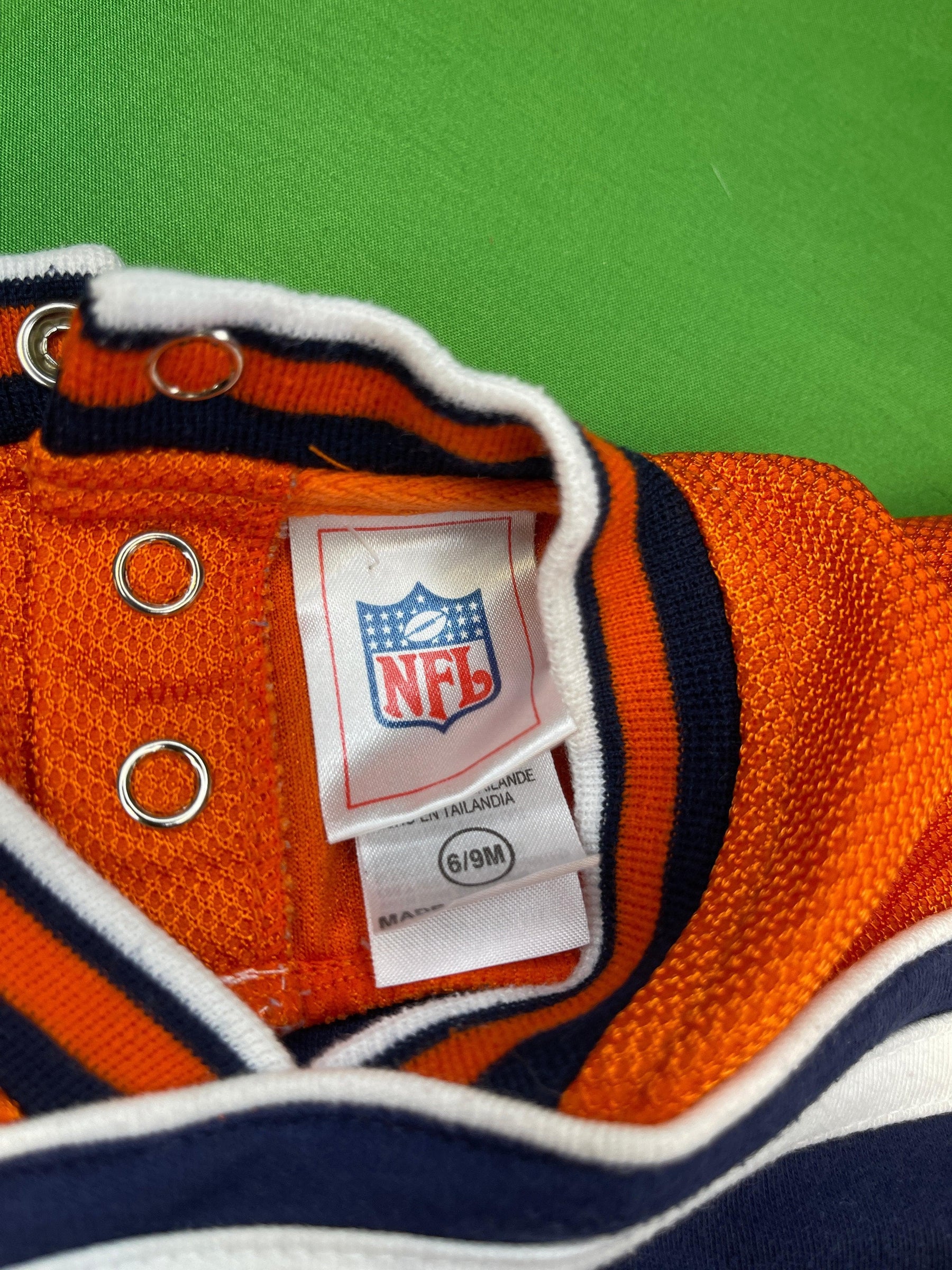 NFL Denver Broncos Jersey-Style Long Sleeve Bodysuit/Vest 6-9 months