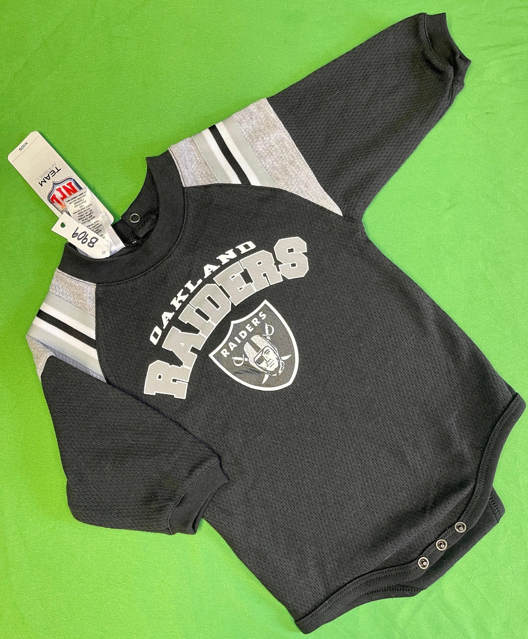 NFL Las Vegas (Oakland) Raiders L/S Bodysuit/Vest 12 months NWT