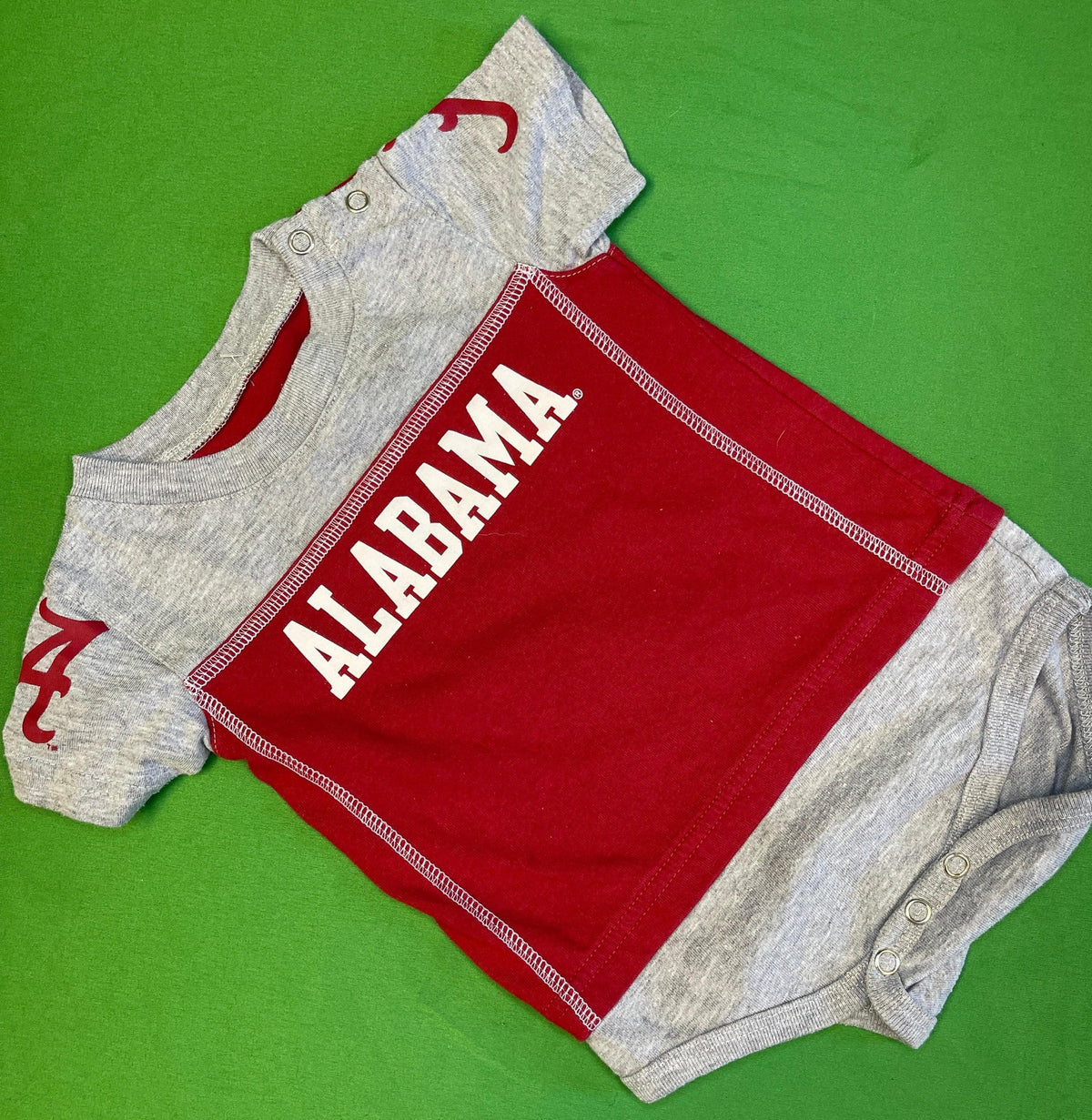 NCAA Alabama Crimson Tide Grey & Red Bodysuit 6-9 months
