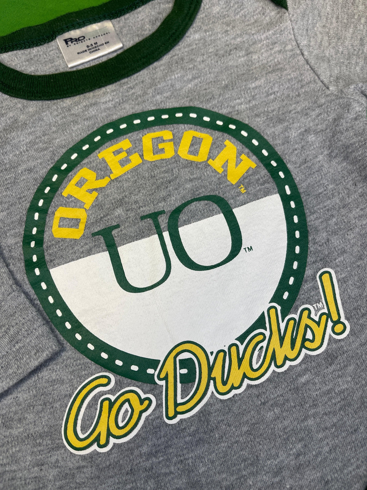NCAA Oregon Ducks Grey Long-Sleeve Bodysuit 0-3 months
