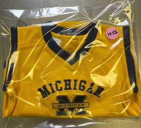 NCAA Michigan Wolverines Long-Sleeve Yellow Jersey-Style Bodysuit 18 months