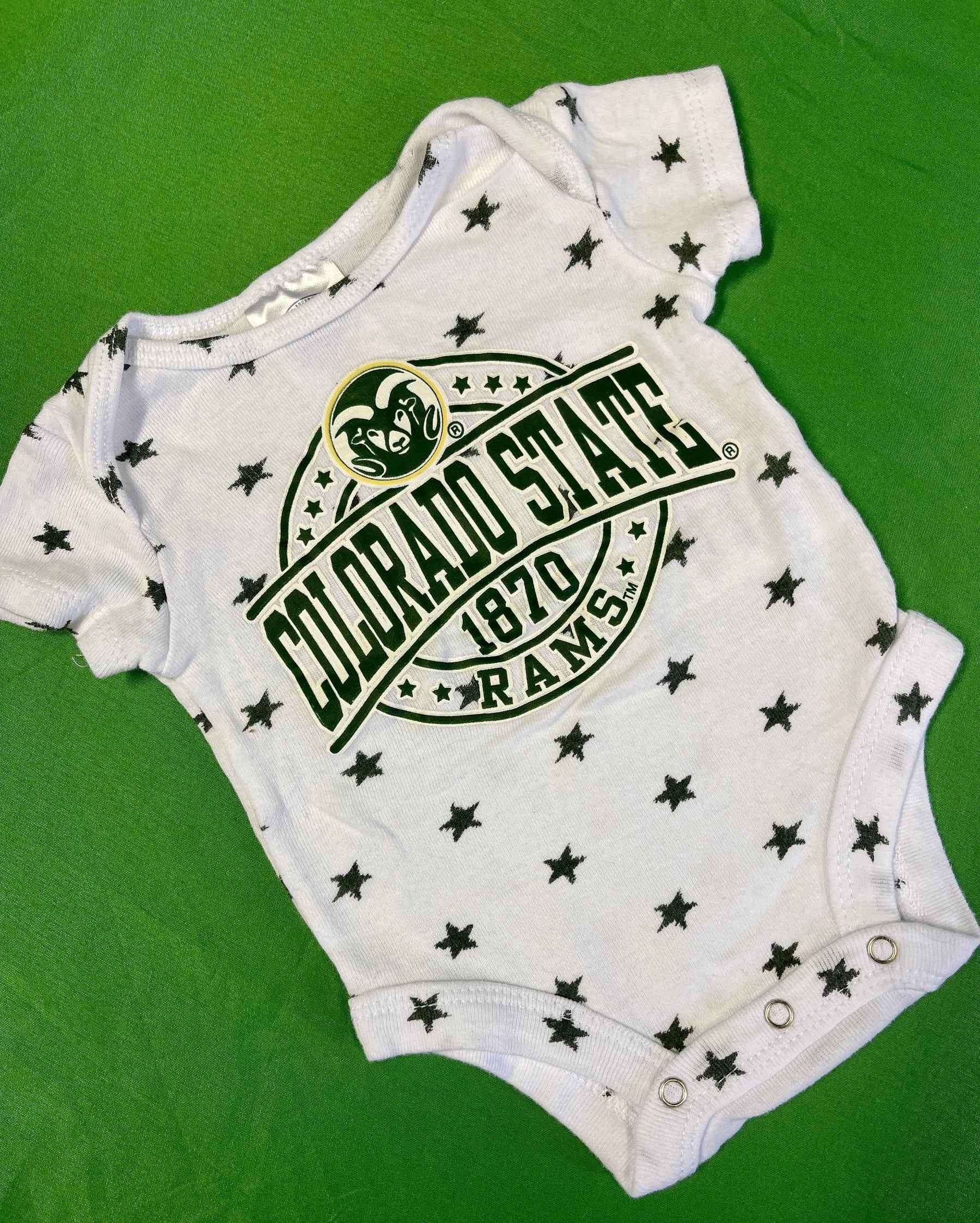 NCAA Colorado State Rams White Bodysuit 0-3 months