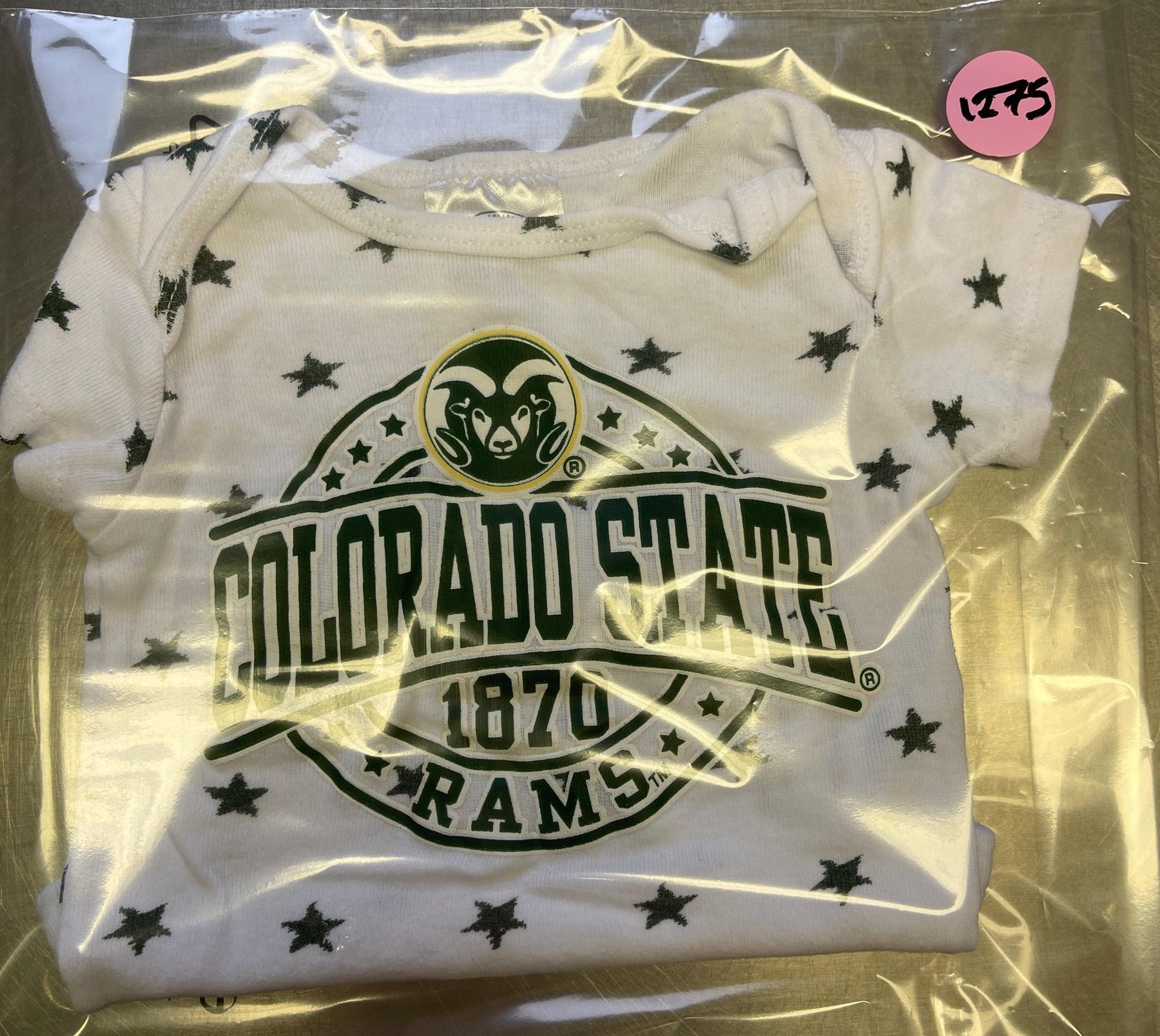 NCAA Colorado State Rams White Bodysuit 0-3 months