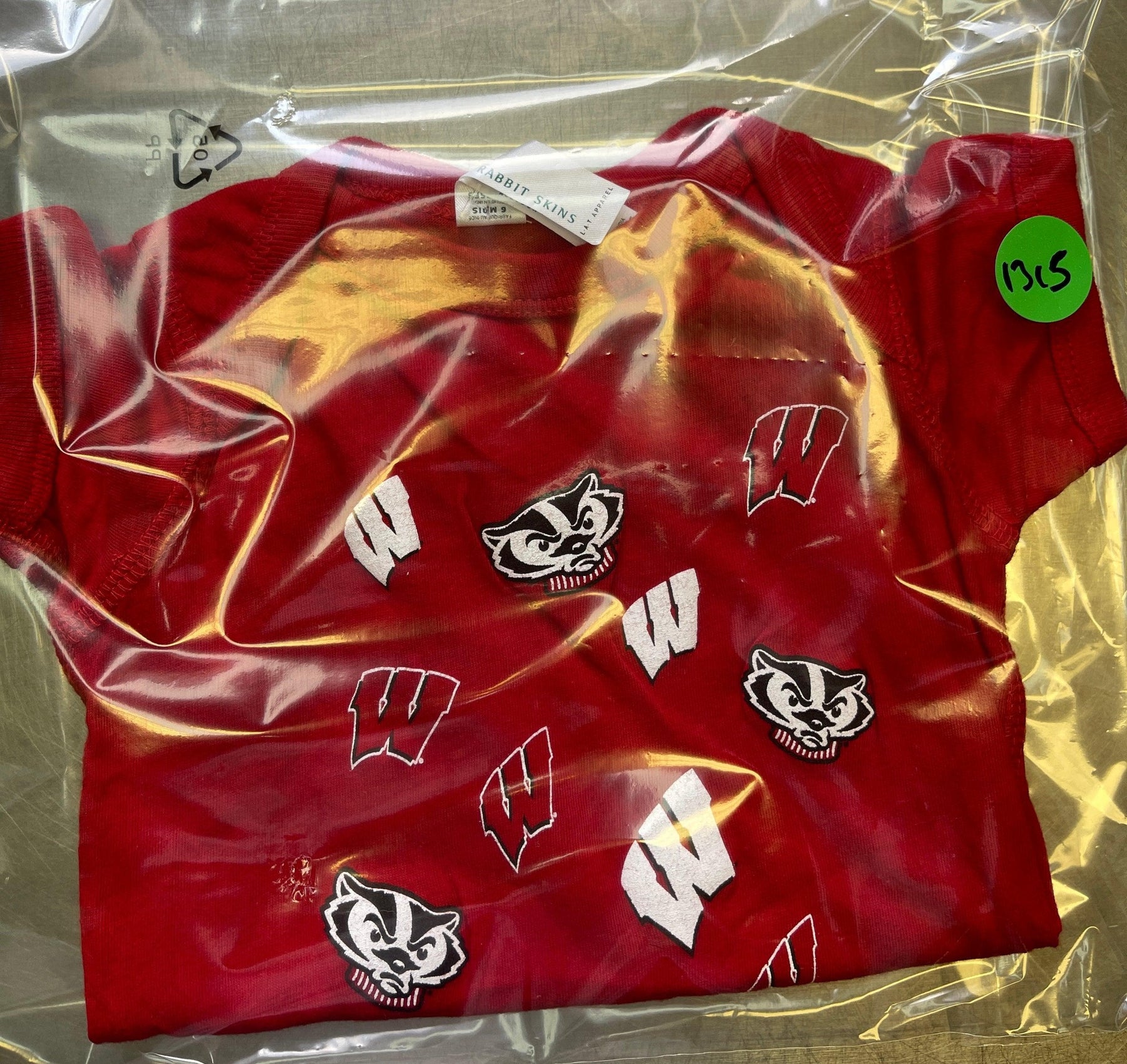 NCAA Wisconsin Badgers Red Bodysuit 6 months
