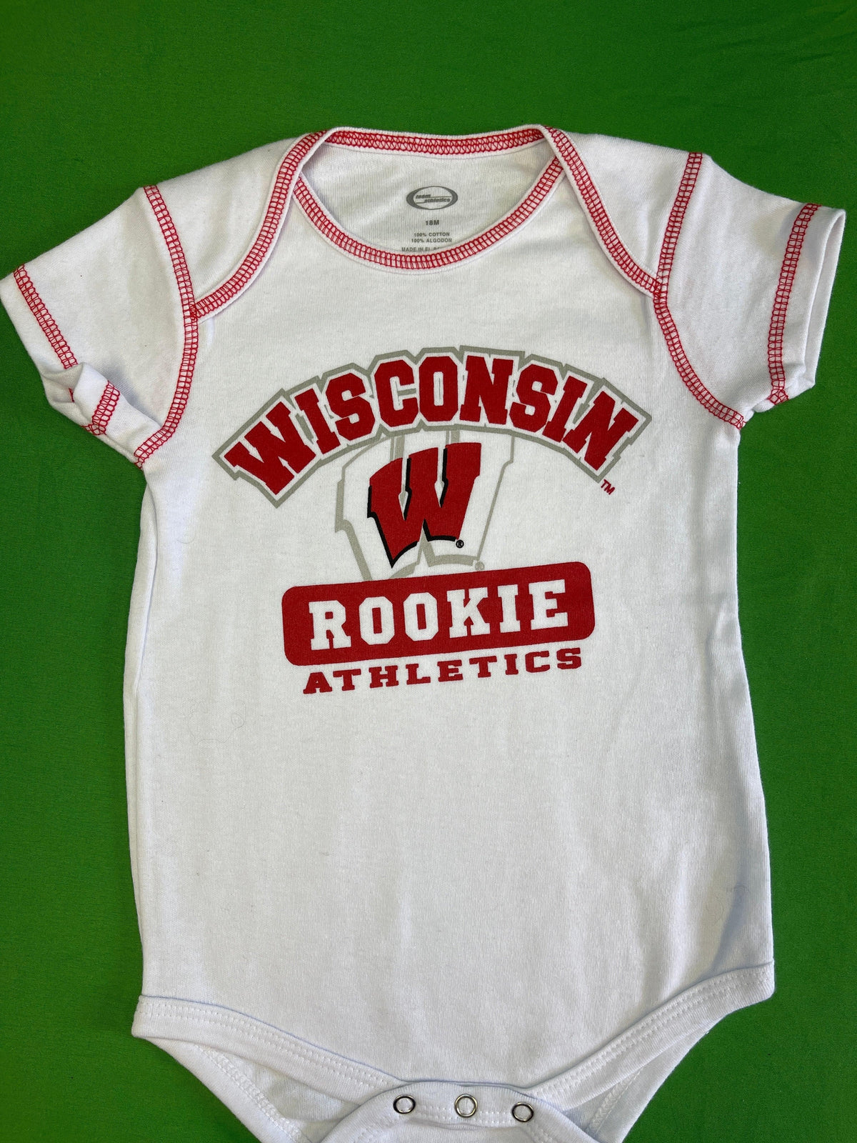 NCAA Wisconsin Badgers White Bodysuit 18 months