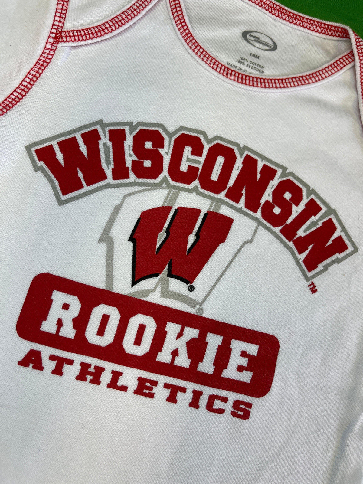 NCAA Wisconsin Badgers White Bodysuit 18 months