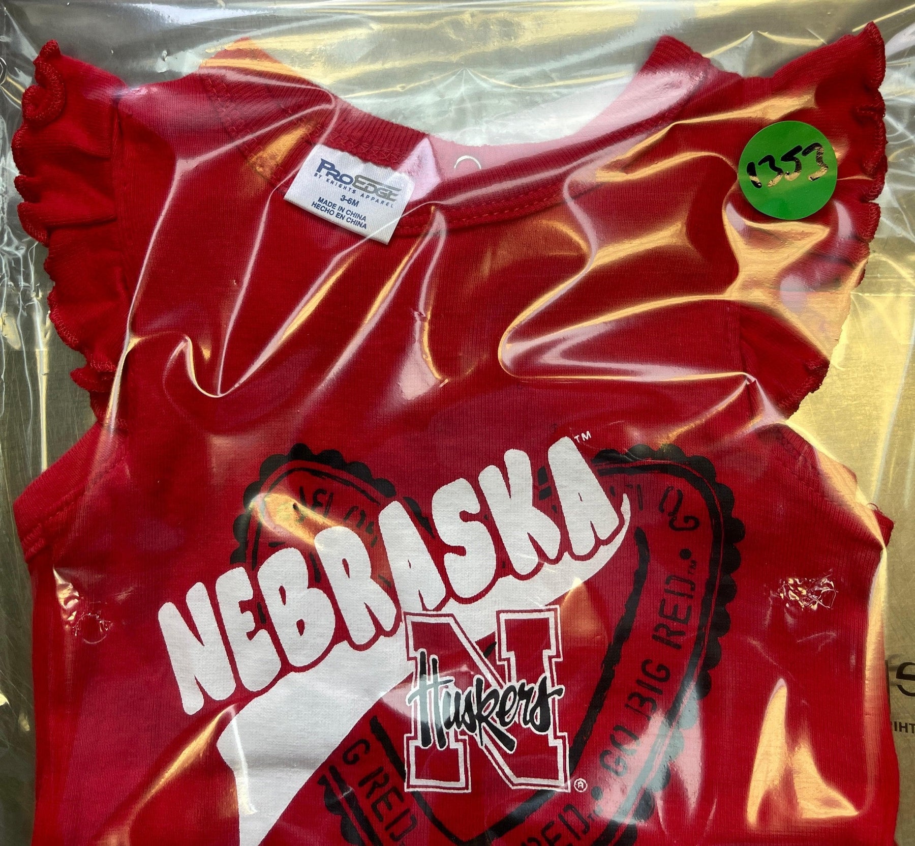NCAA Nebraska Cornhuskers Red Bodysuit 3-6 months
