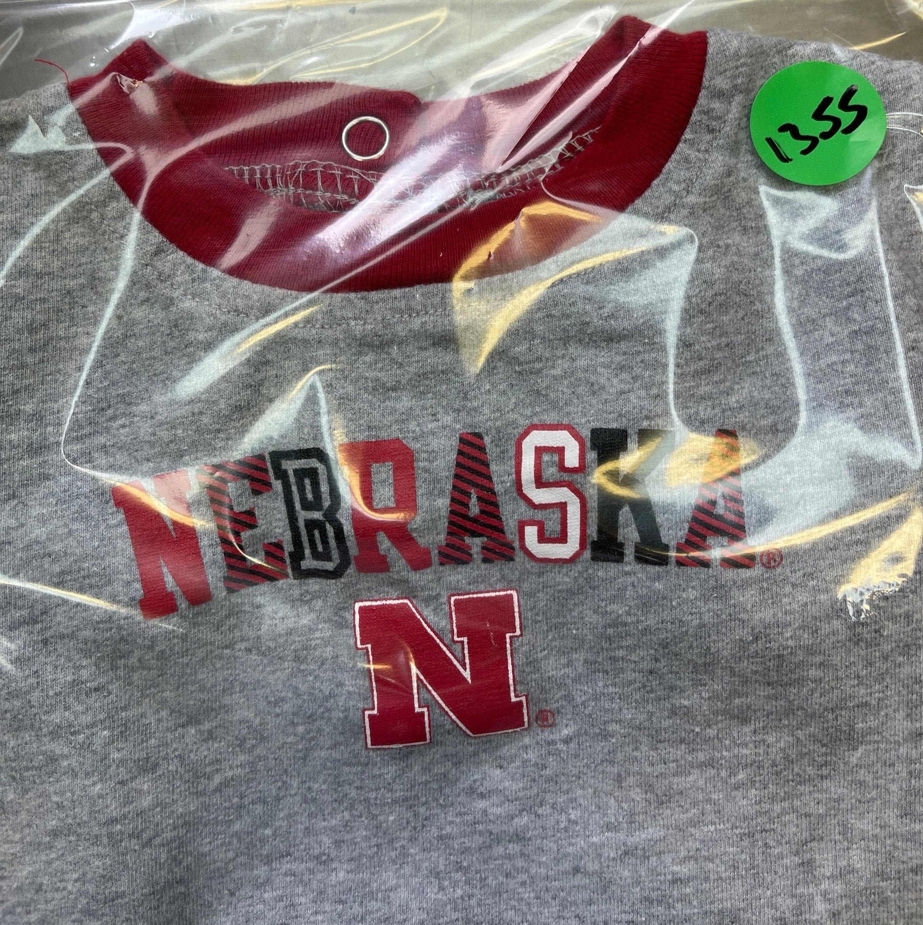 NCAA Nebraska Cornhuskers Adidas Grey Bodysuit 3-6 months