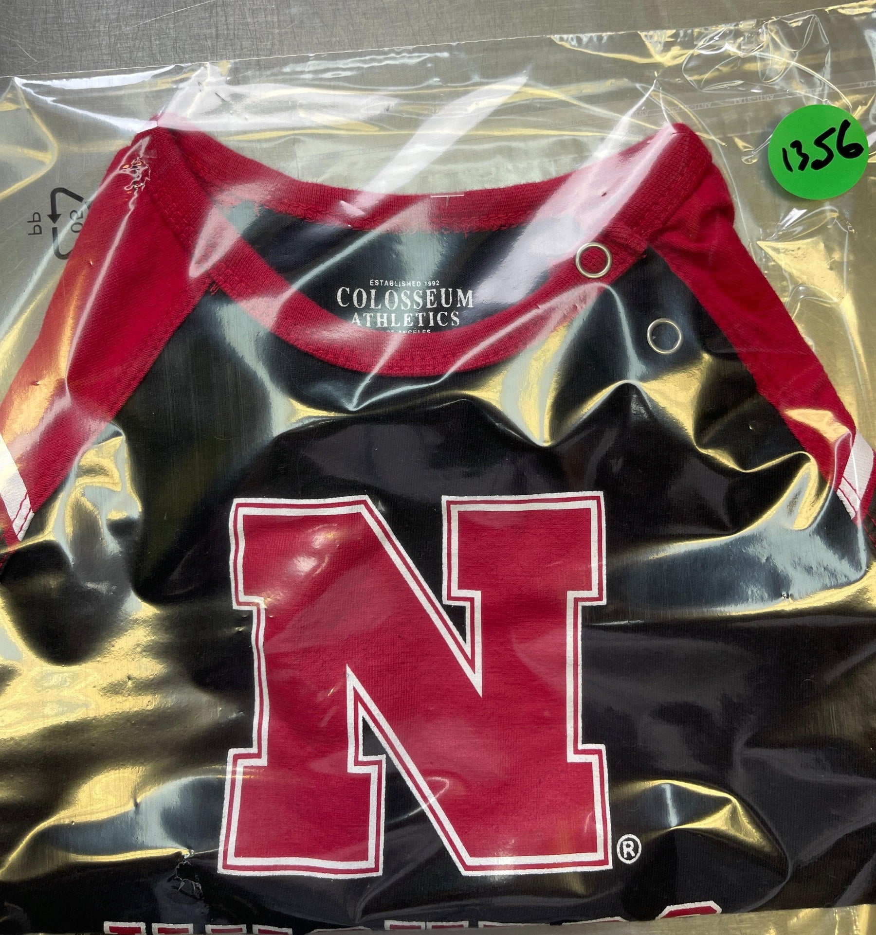 NCAA Nebraska Cornhuskers Black Long-Sleeve Bodysuit 3-6 months