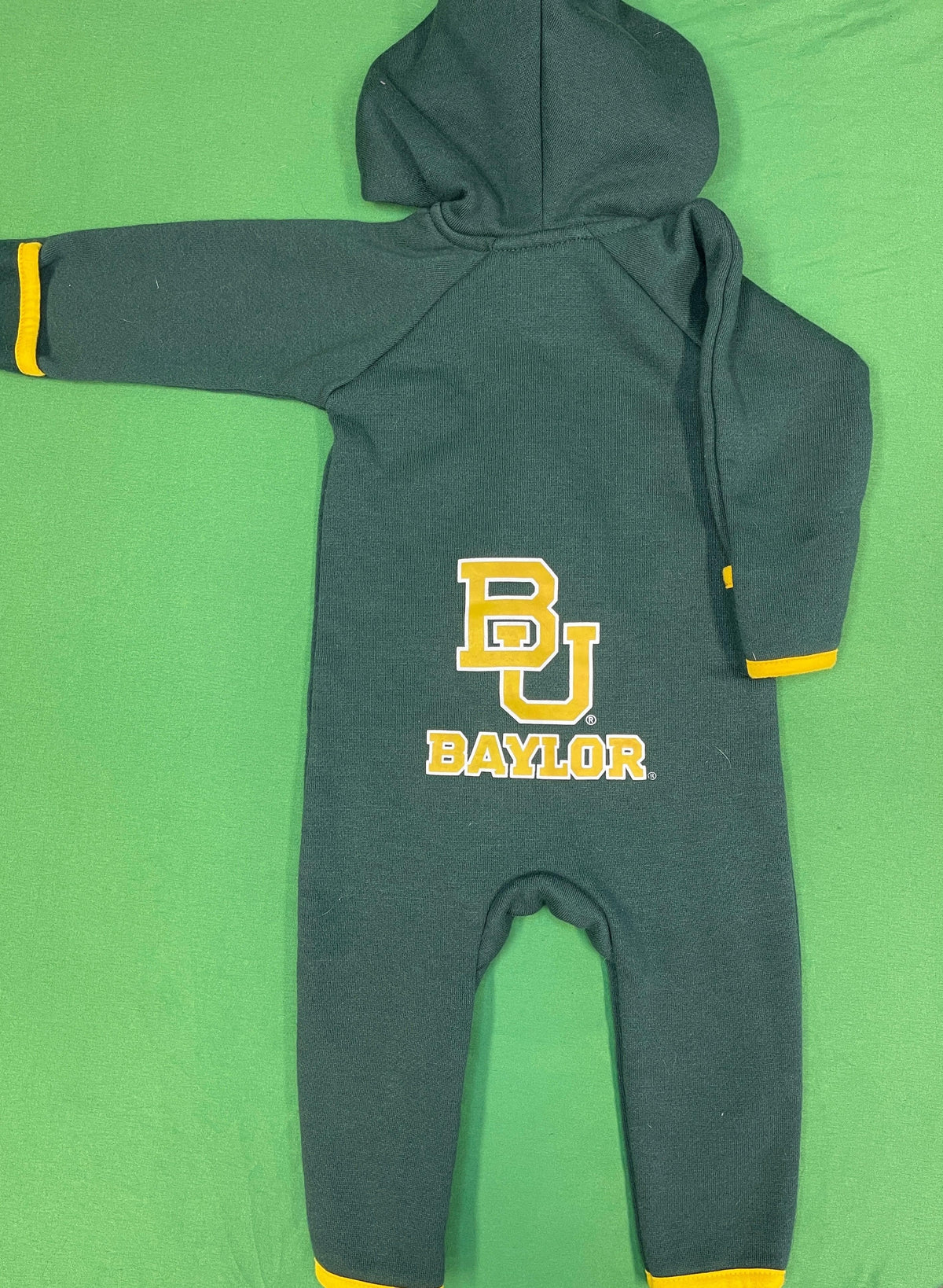 NCAA Baylor Bears Colosseum Infant Baby Zip-Up Playsuit Newborn 0-3 months
