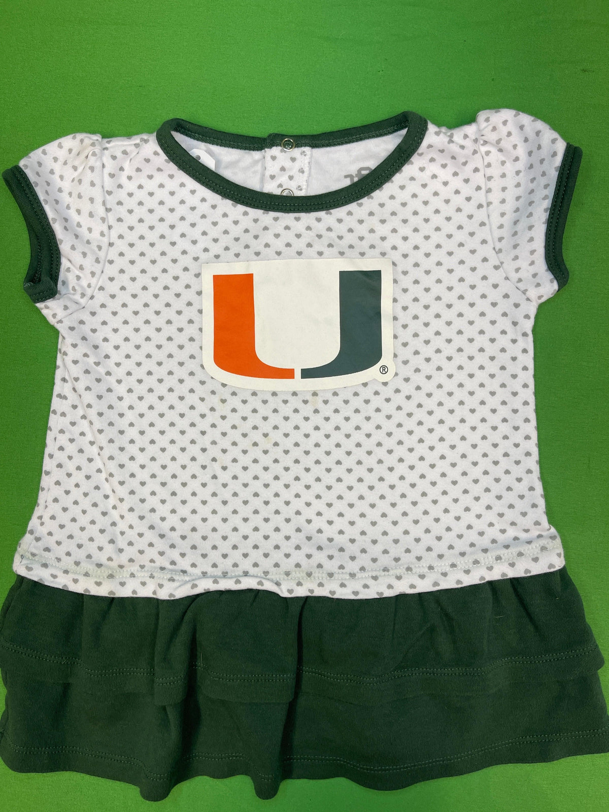 NCAA Miami Hurricanes Baby Outfit Toddler Dress 18 months