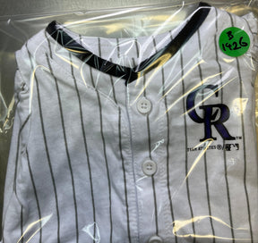 MLB Colorado Rockies White Pinstripe One-piece Bodysuit Outfit 3-6 months