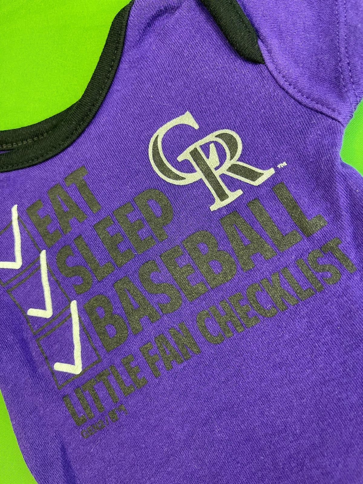 MLB Colorado Rockies Purple Bodysuit 0-3 months