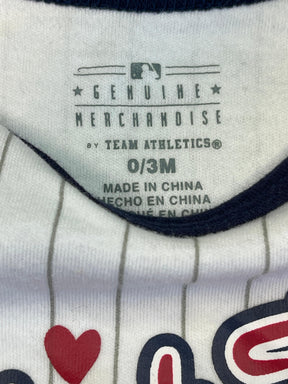 MLB Boston Red Sox White Pinstripe Bodysuit 0-3 months