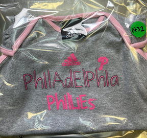 MLB Philadelphia Phillies Adidas Grey Bodysuit/Vest 6-9 months