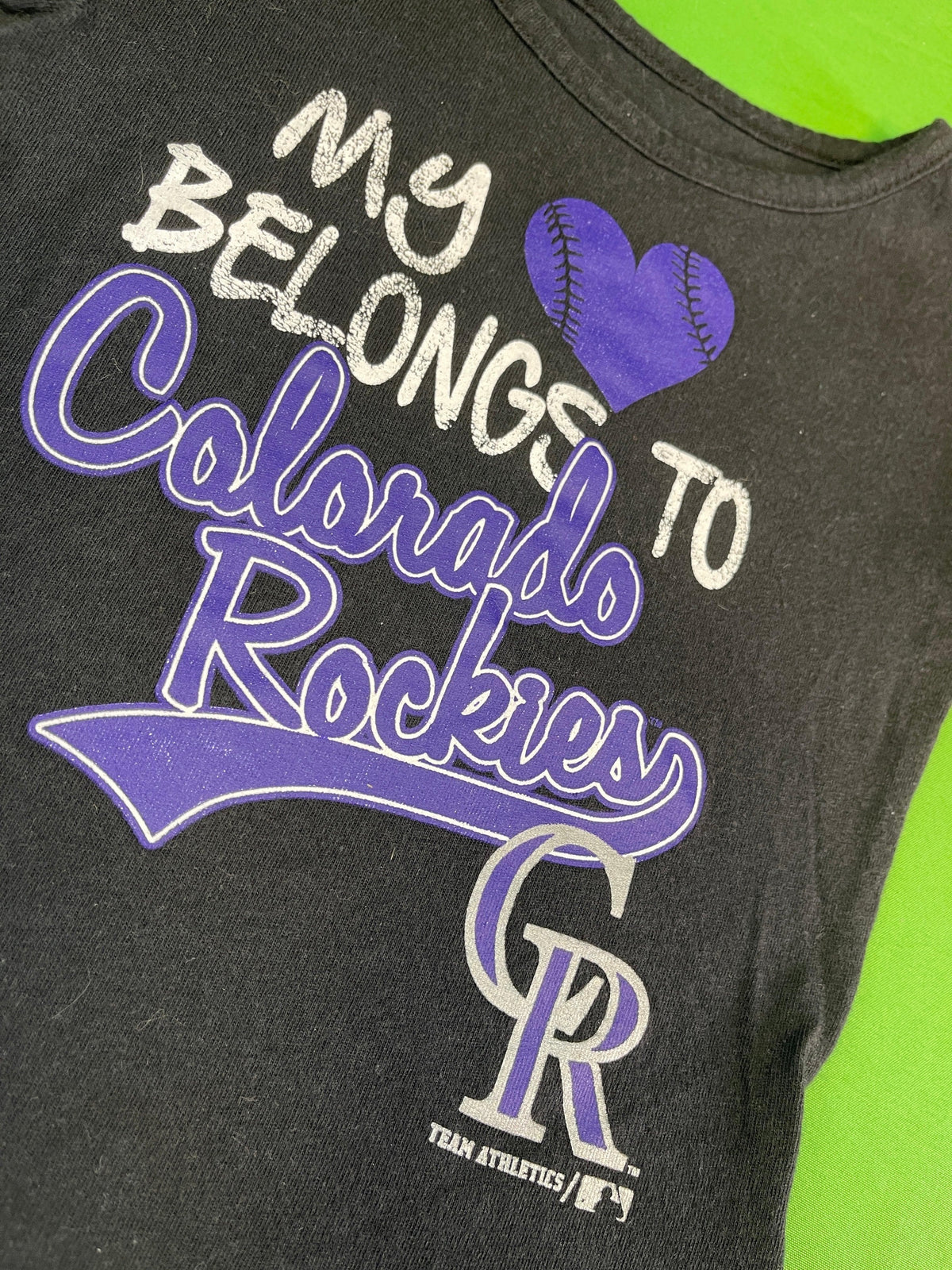 MLB Colorado Rockies Girls Black T-shirt Toddler 2T