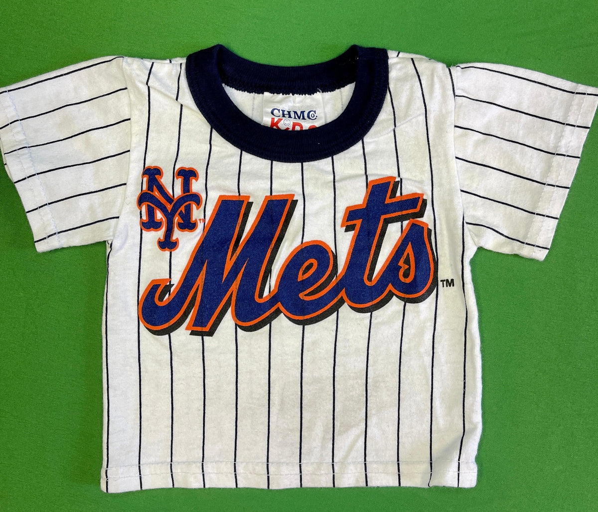 MLB New York Mets White Pinstripe T-Shirt 6 Months