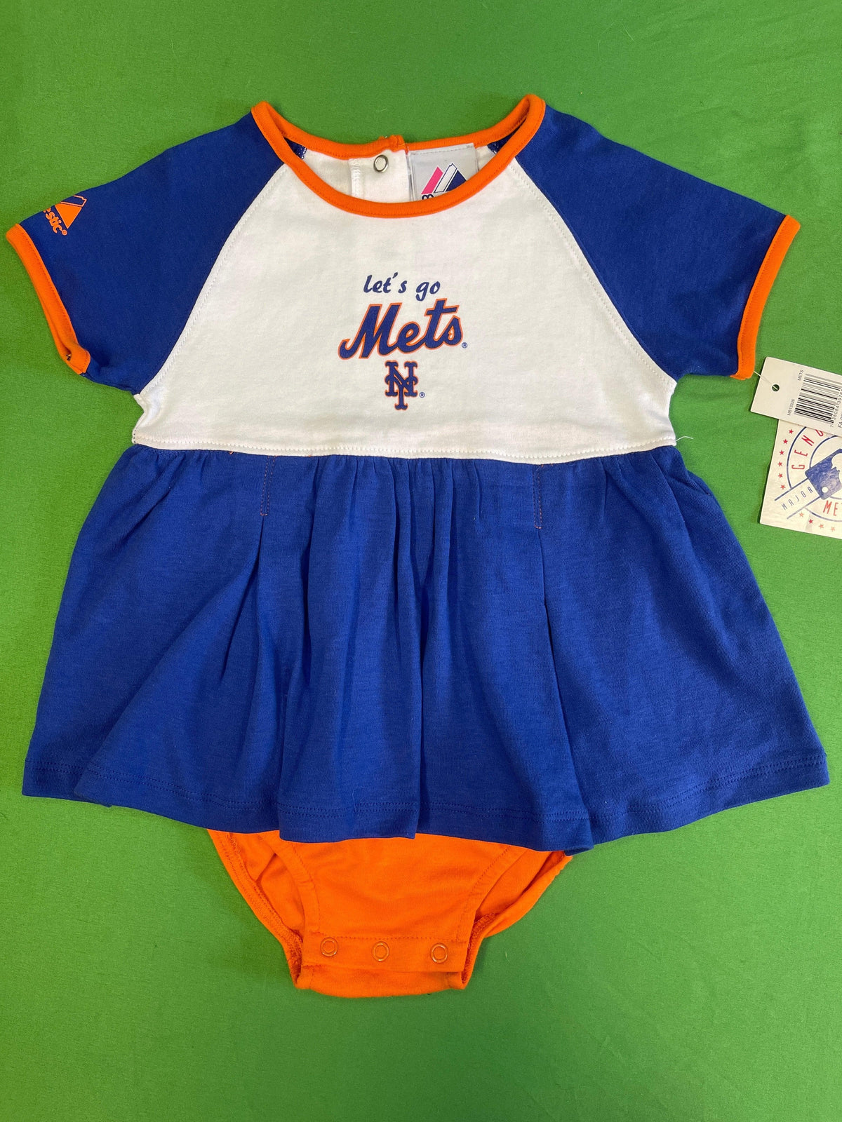 MLB New York Mets Colourblock One-piece Bodysuit Dress 24 months NWT