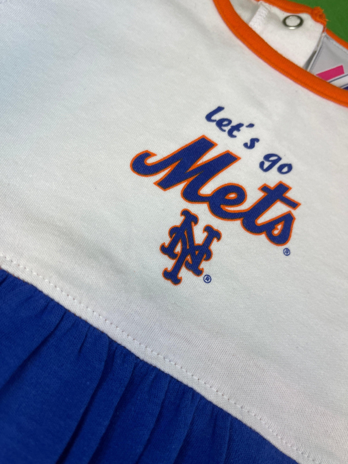 MLB New York Mets Colourblock One-piece Bodysuit Dress 24 months NWT