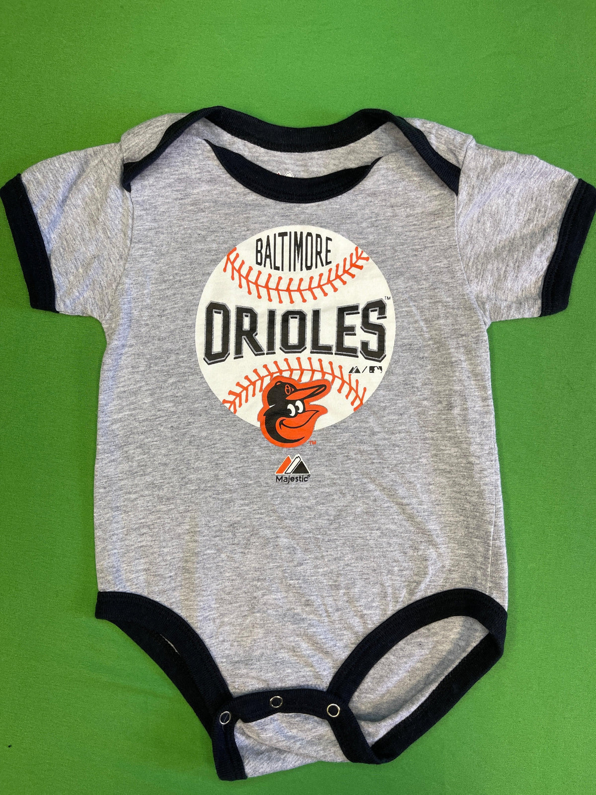 MLB Baltimore Orioles Grey Bodysuit 6-9 months