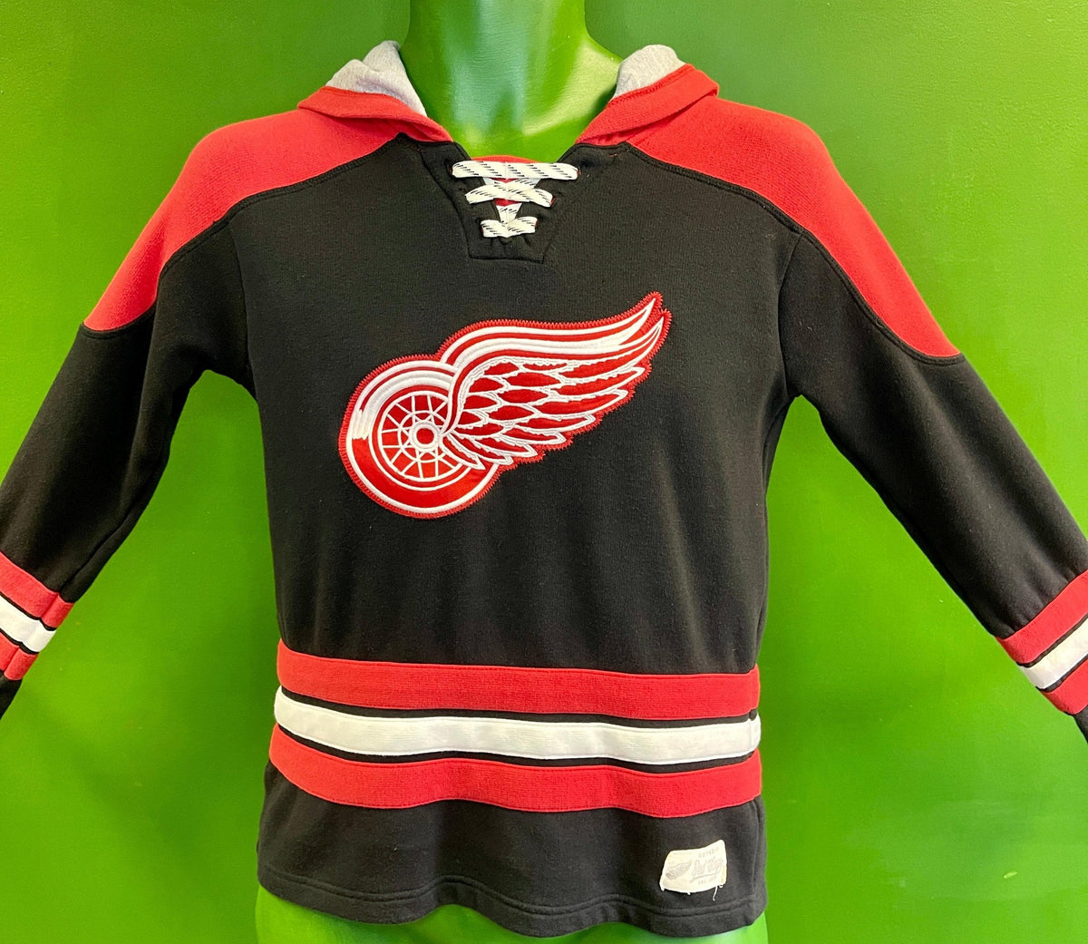 NHL Detroit Red Wings Thick Pullover Stitched Hoodie Youth Medium 10-12
