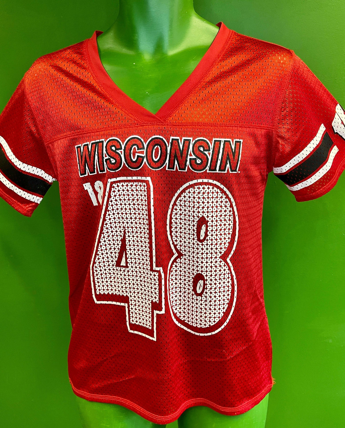 NCAA Wisconsin Badgers #48 Jersey Teen Girl Medium (7-9)