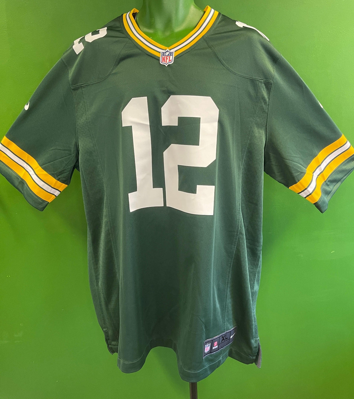 NFL Green Bay Packers Aaron Rodgers #12 Game Jersey Men's X-Large NWT