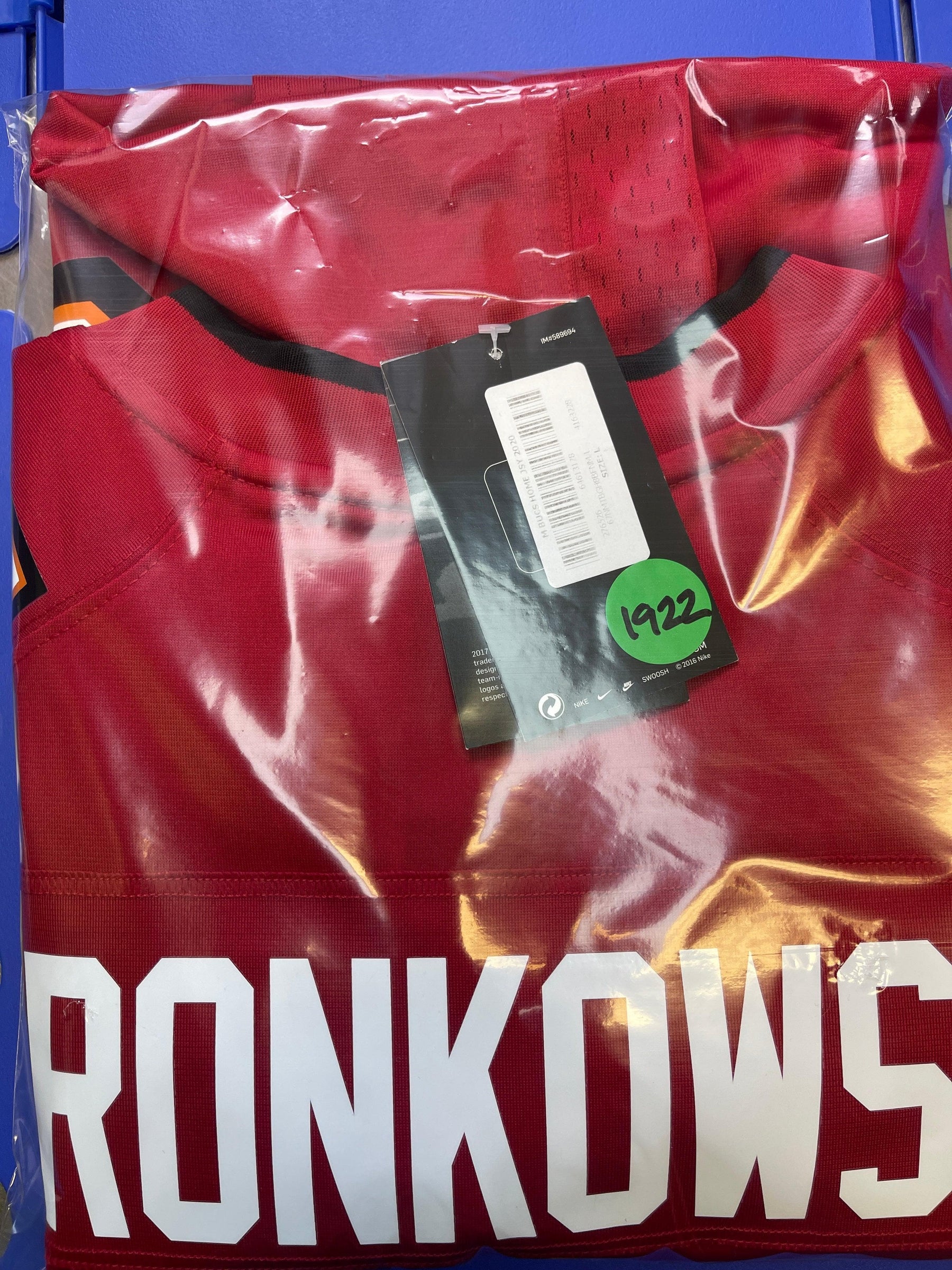 NFL Tampa Bay Buccaneers Rob Gronkowski #87 Game Jersey Men's Large NWT