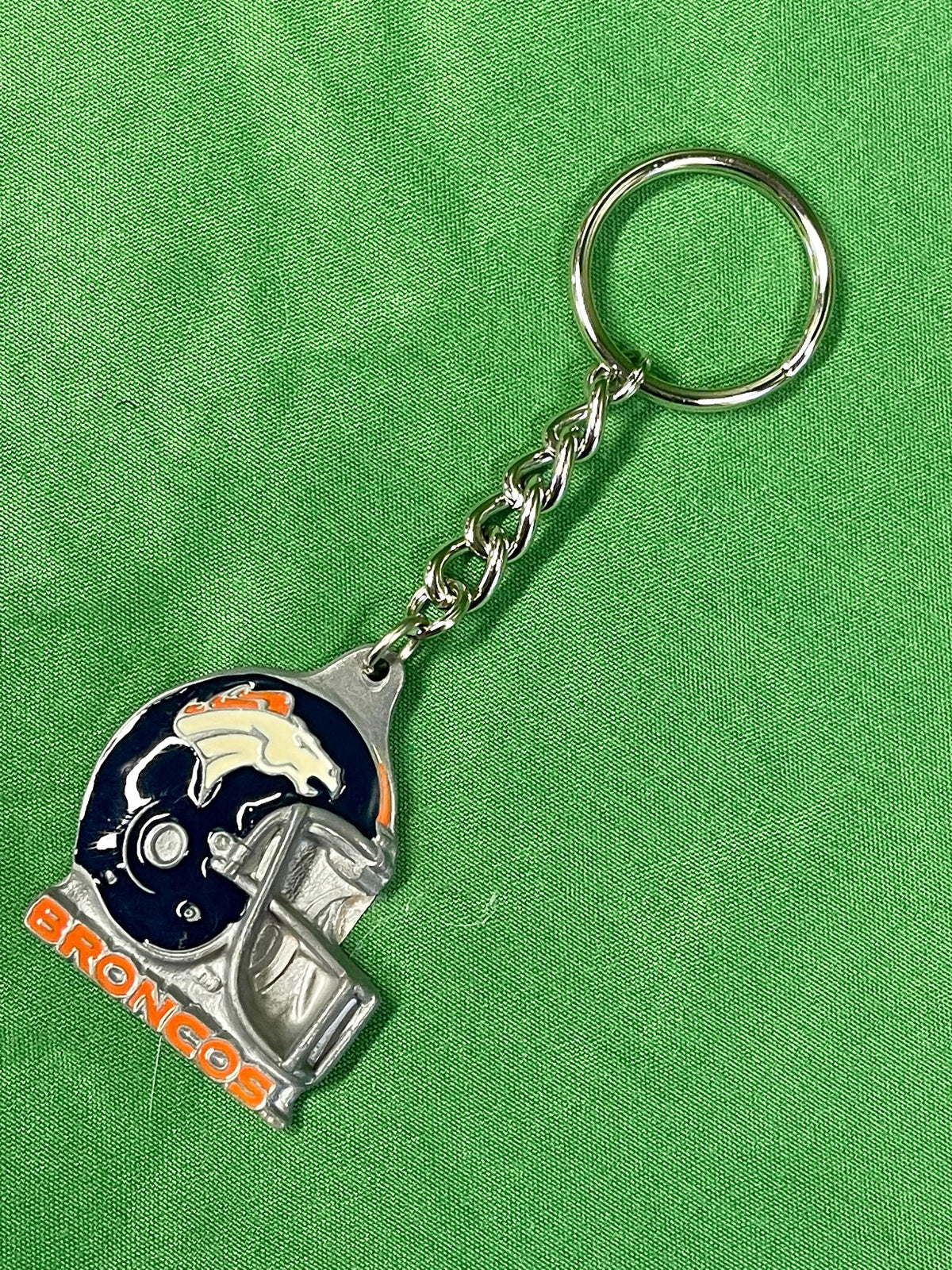 NFL Denver Broncos Pewter Heavy Keychain NWT