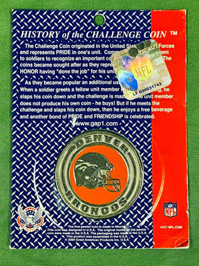 NFL Denver Broncos Challenge Coin Fan Currency NWT