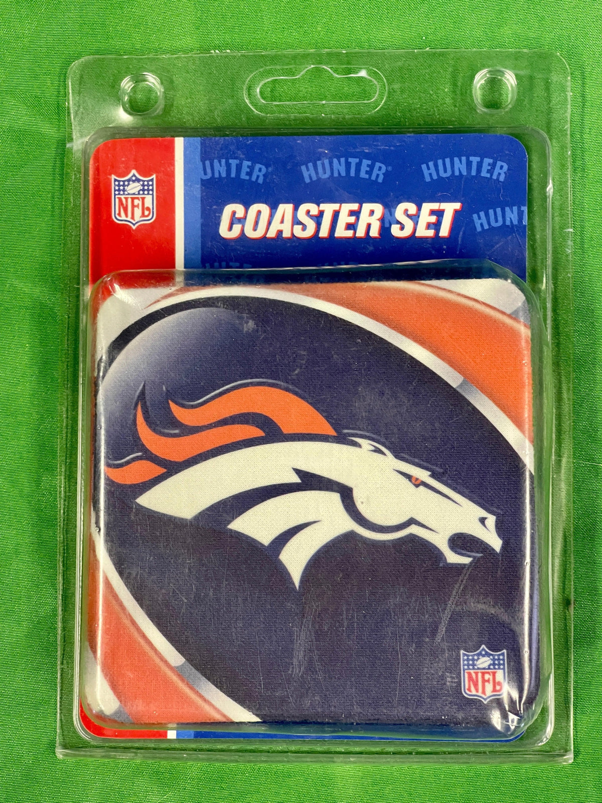 NFL Denver Broncos 4-pack Foam Coaster Set NWT