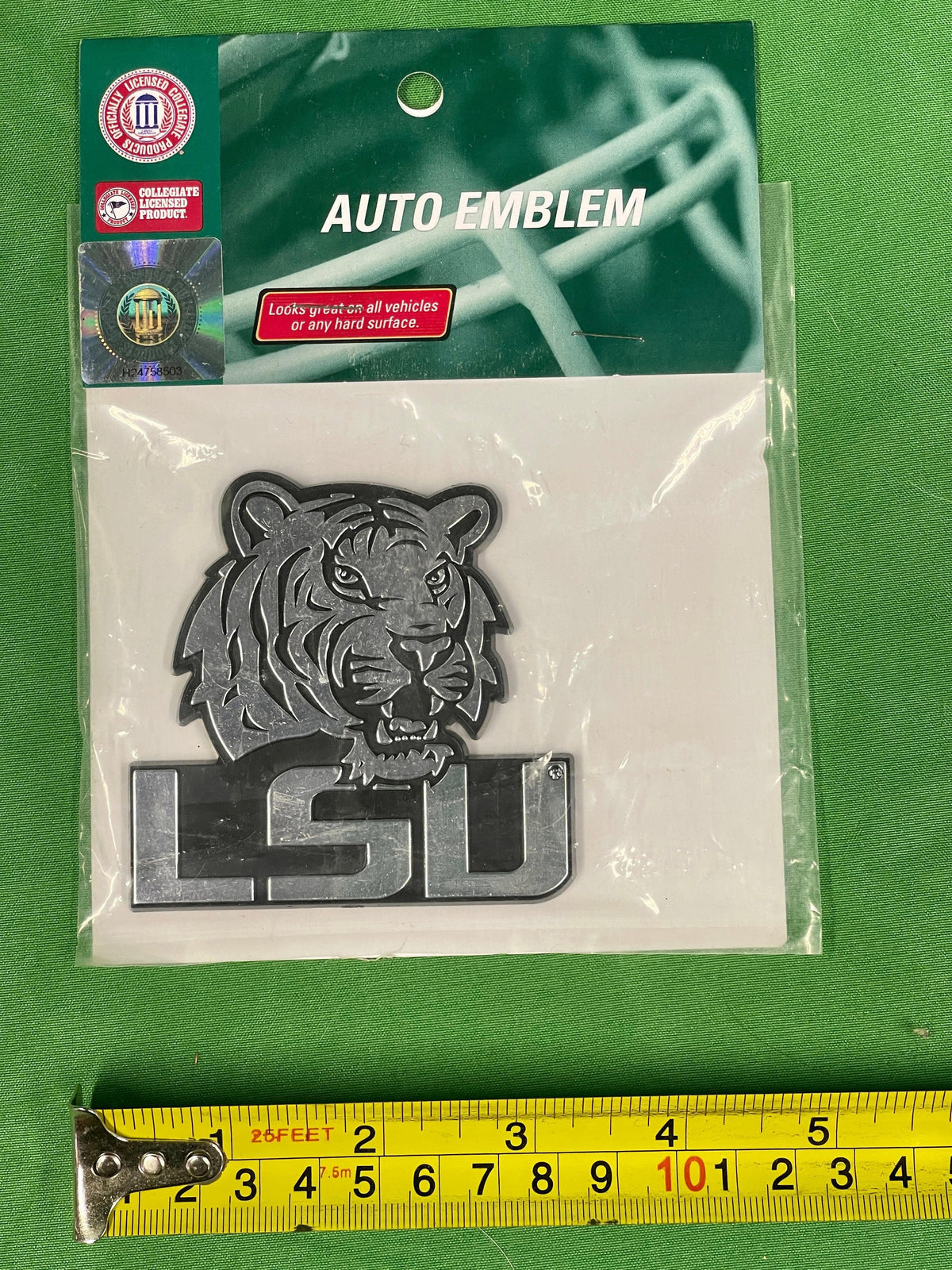 NCAA Louisiana State LSU Tigers Metallic Auto Emblem NWT