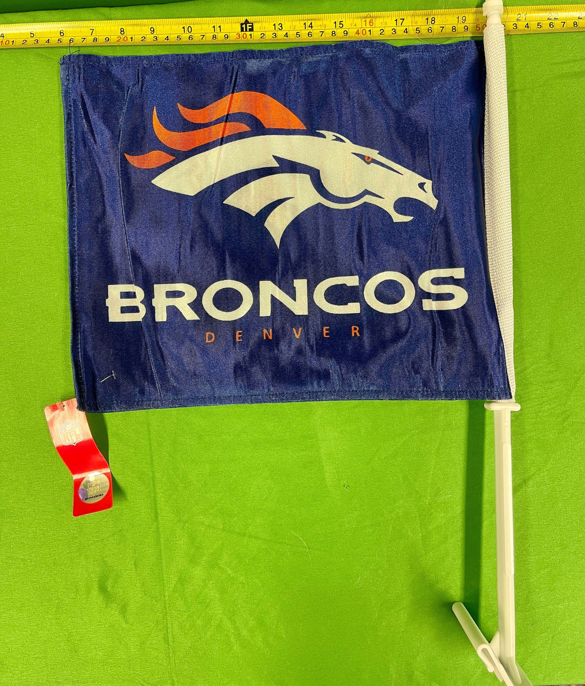 NFL Denver Broncos Double-Sided Car Flag NWT
