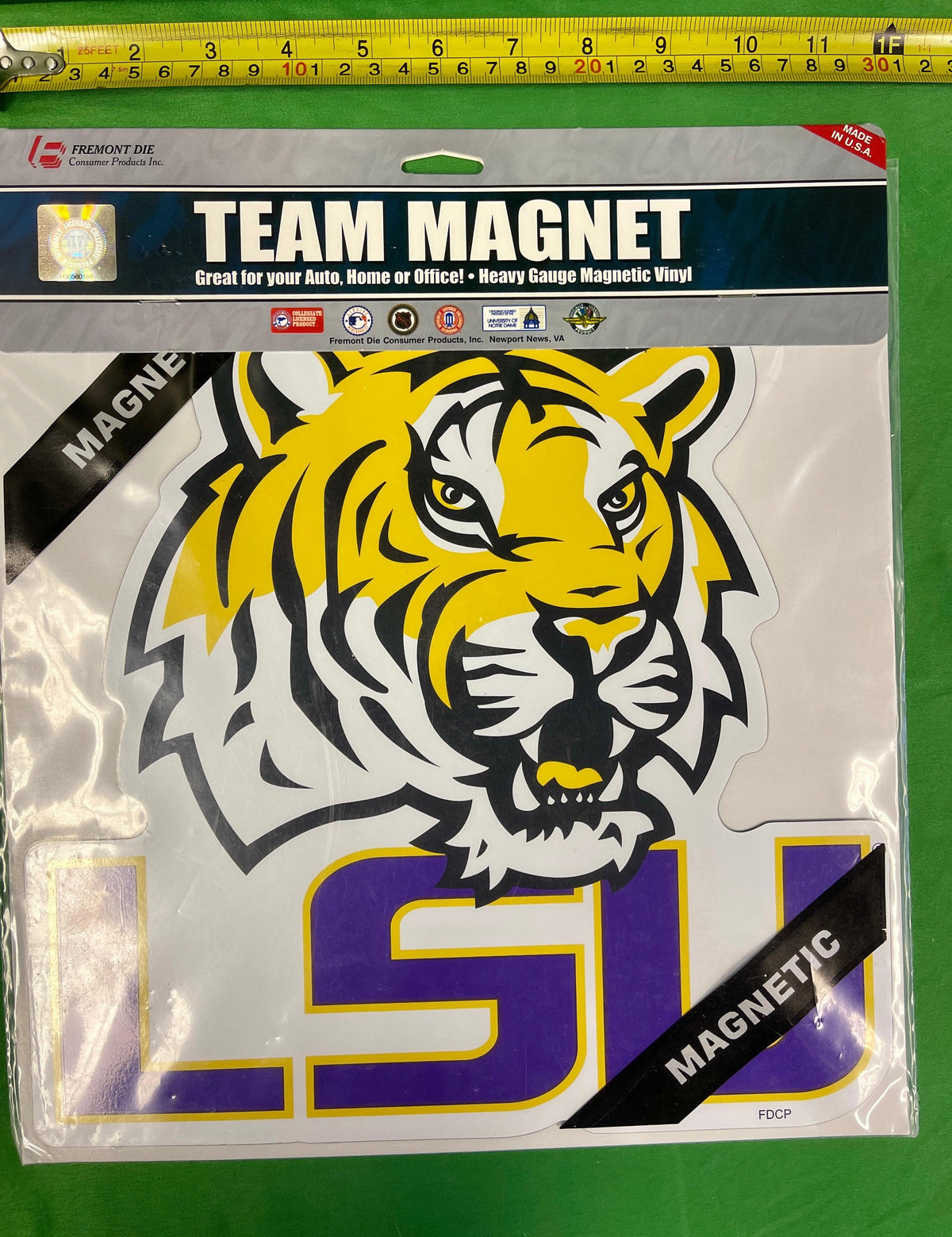 NCAA Louisiana State LSU Tigers 12" Team Helmet Magnet NWT