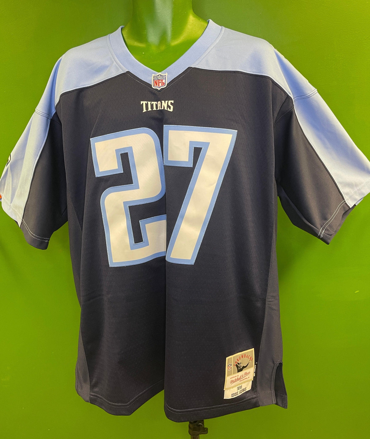 NFL Tennessee Titans Eddie George #27 Mitchell & Ness Throwback Jersey Stitched Men's 48 XL NWT