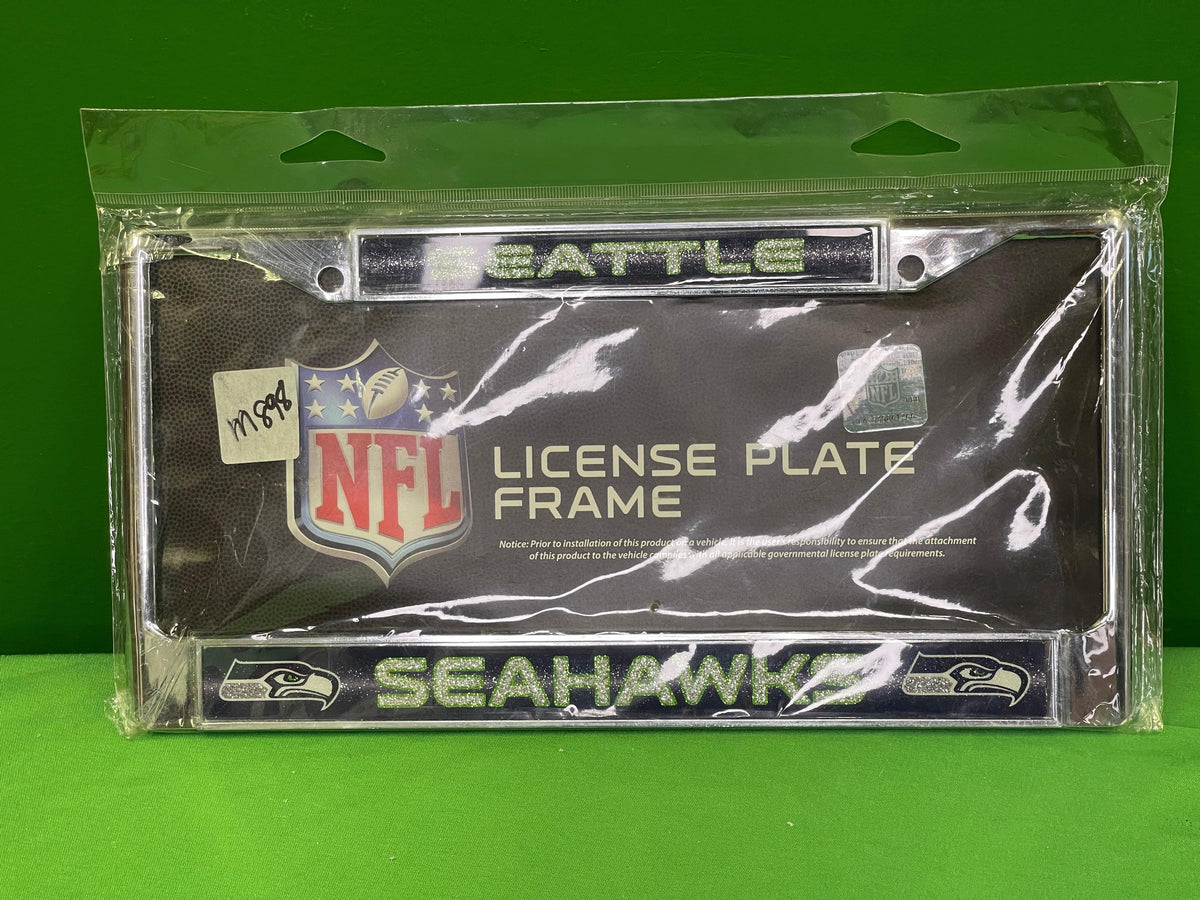 NFL Seattle Seahawks Glittery Licence Plate Frame NWT