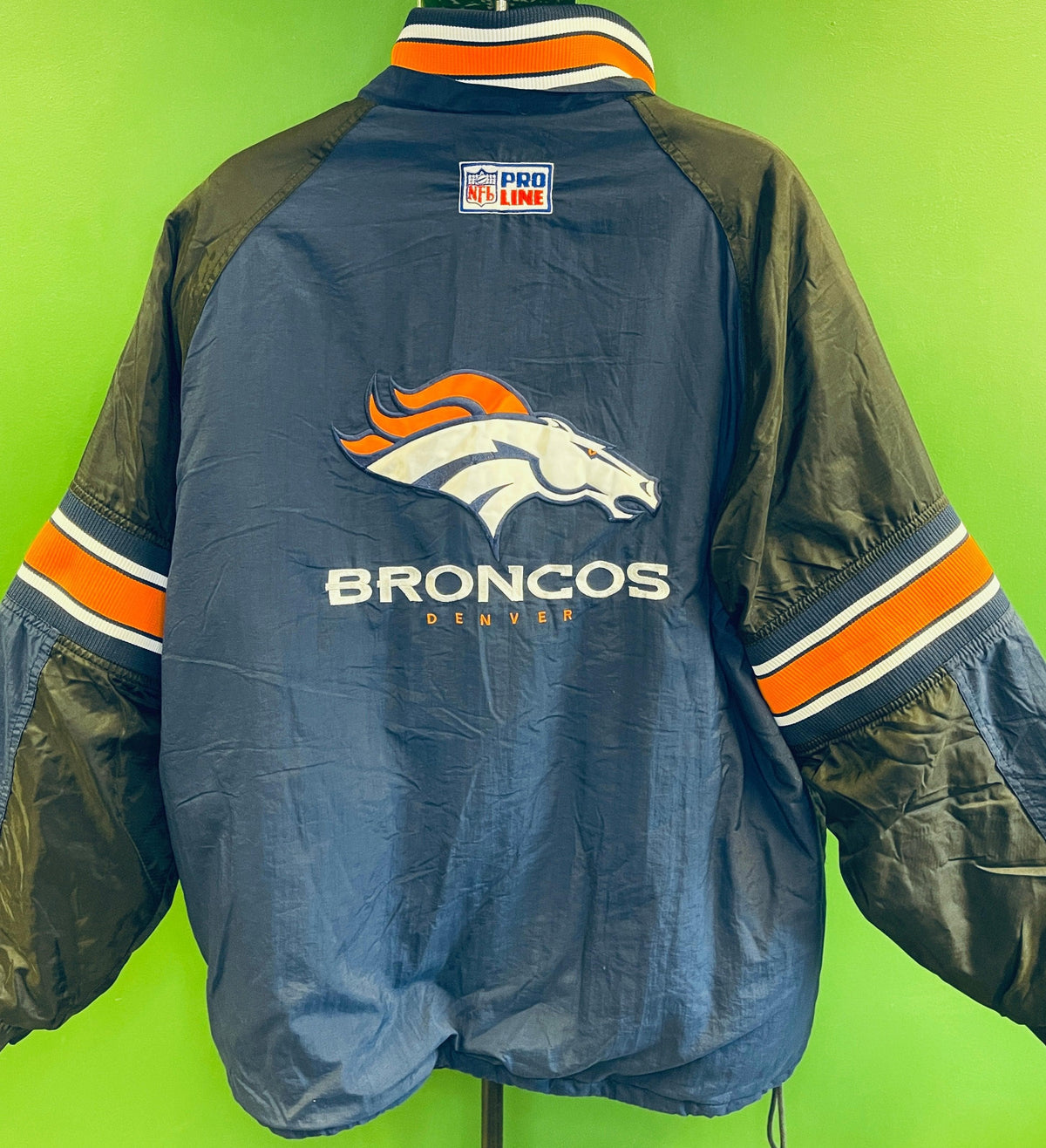 NFL Denver Broncos Pro Line Starter Vintage 1/2 Zip Jacket Coat Men's X-Large