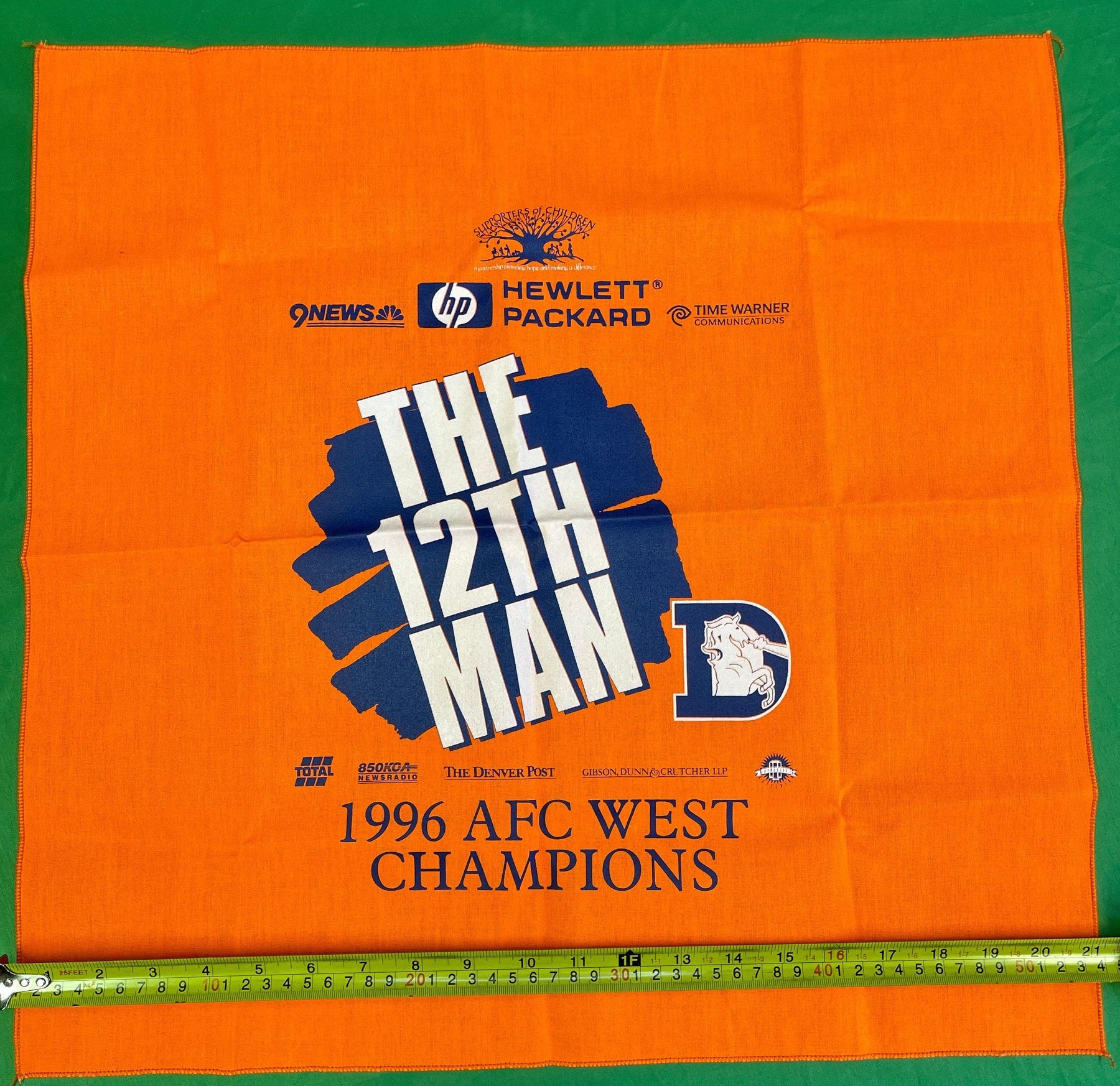 NFL Denver Broncos 12th Man 1996 AFC West Champions Bandana NWT