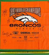 NFL Denver Broncos 1997 World Champions Bandana SIGNED by 9 Players & Shanahan